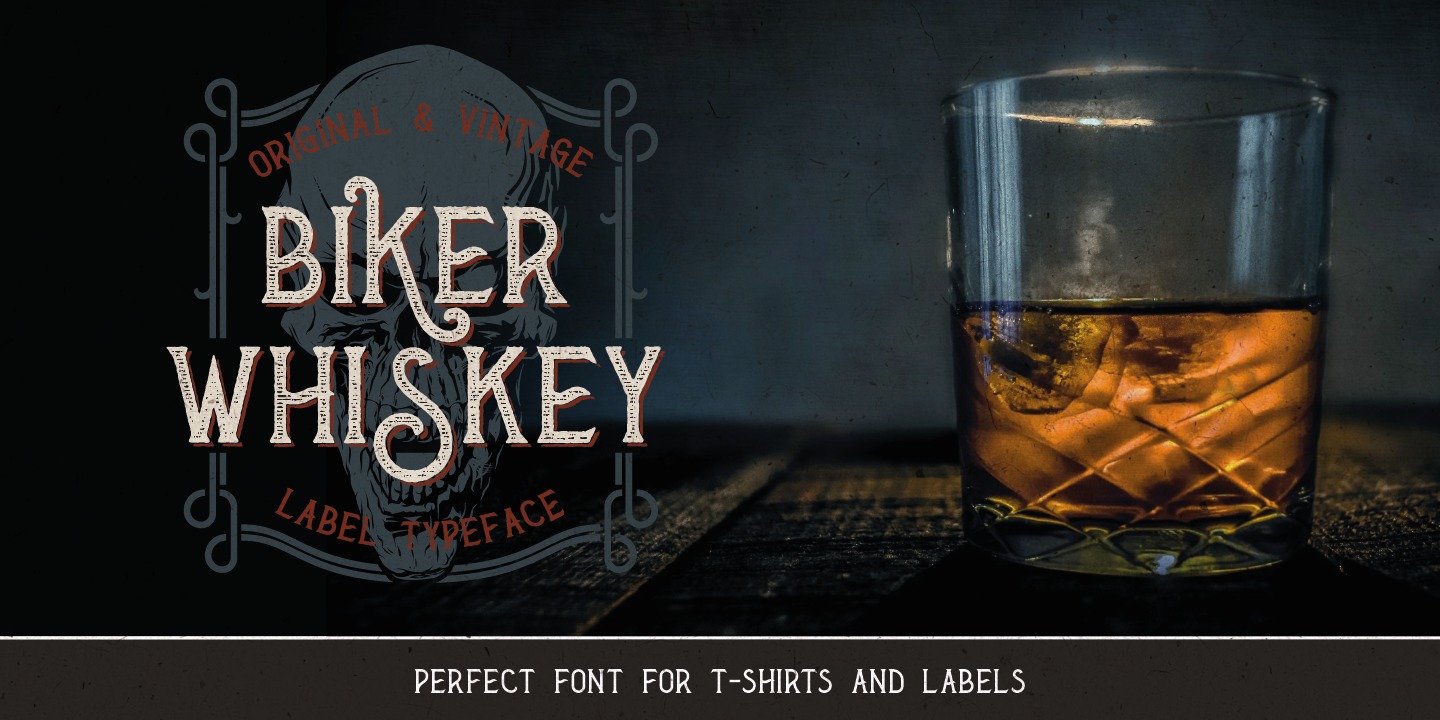 Ejemplo de fuente Biker Whiskey #7